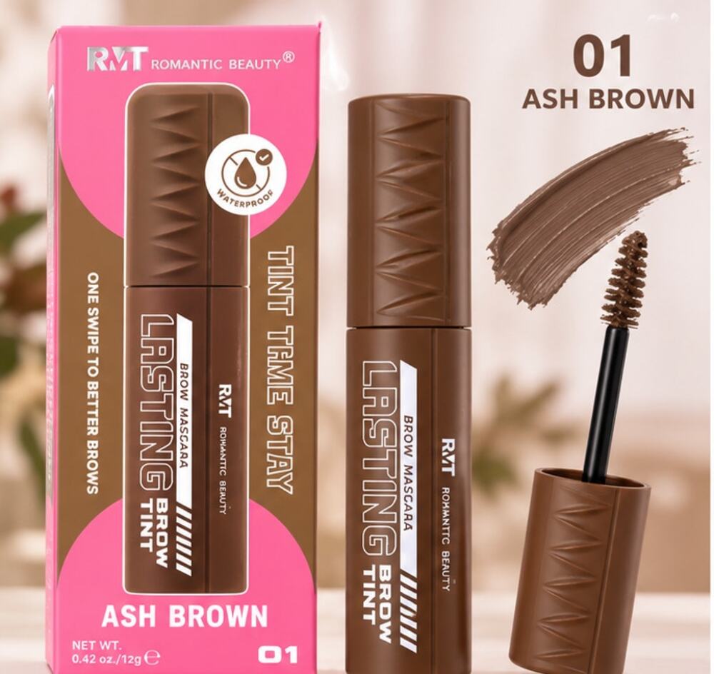 RMT Romantic Beauty Lasting Brow Tint Mascara 01 Ash Brown Waterproof 12g
